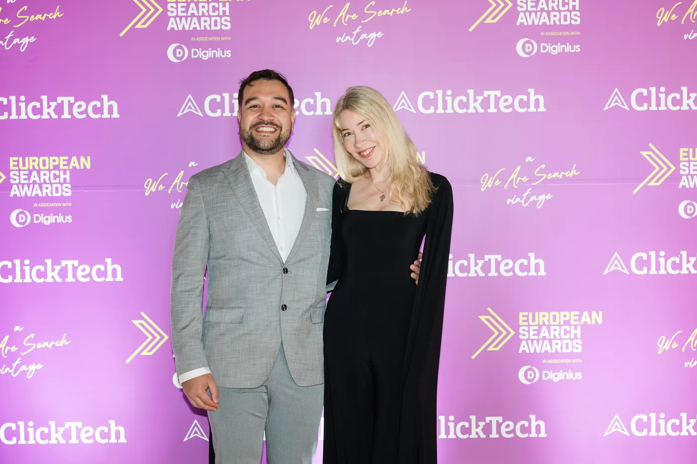 Die MarchiteQ-Gründer Rick Tousseyn und Stefanie Janssen bei den European Search Awards.